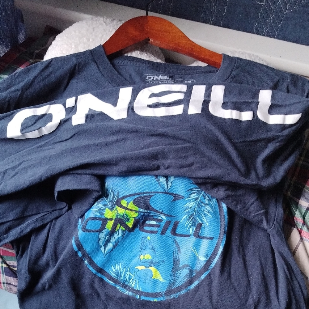 O'Neill Navy Long Sleeve with Tropical Blue Graphic